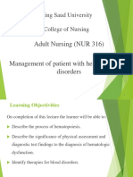 Adult Nursing (NUR 316) : King Saud University College of Nursing
