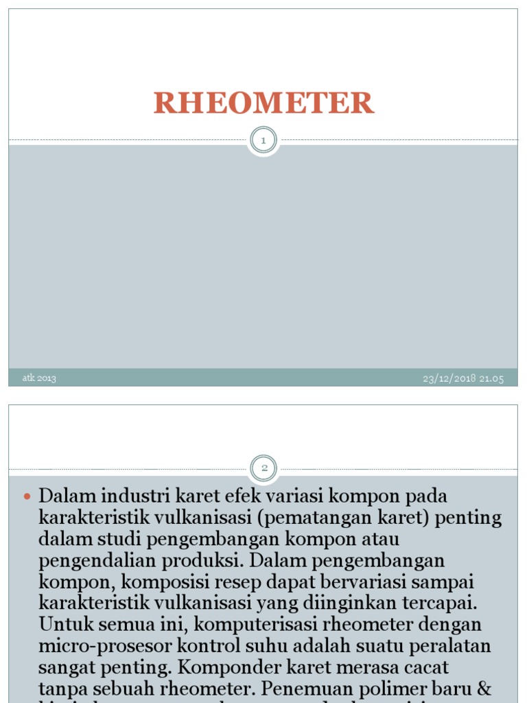 Pentingnya Rheometer dalam Industri Karet | PDF