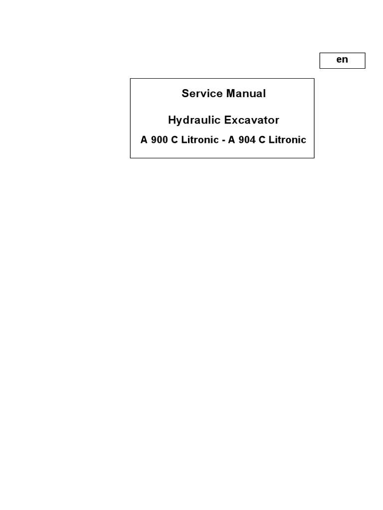 LIEBHERR A904C LITRONIC HYDRAULIC EXCAVATOR Service Repair Manual.pdf |  Truck | Machines