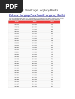 Keluaran Lengkap Data Result Hongkong Hari Ini Pdf