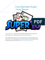 Panduan Cara Bermain Super 10 Online Yang Benar