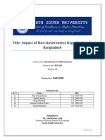 Impact of Non-Government Organization on Bangladesh POL101_KLM_NSU
