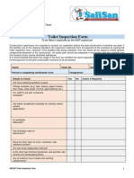 Toilet Inspection Form