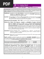 Karnataka Bank Official Notice