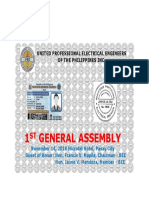 1 General Assembly: United Professional Electrical Engineers of The Philippines Inc