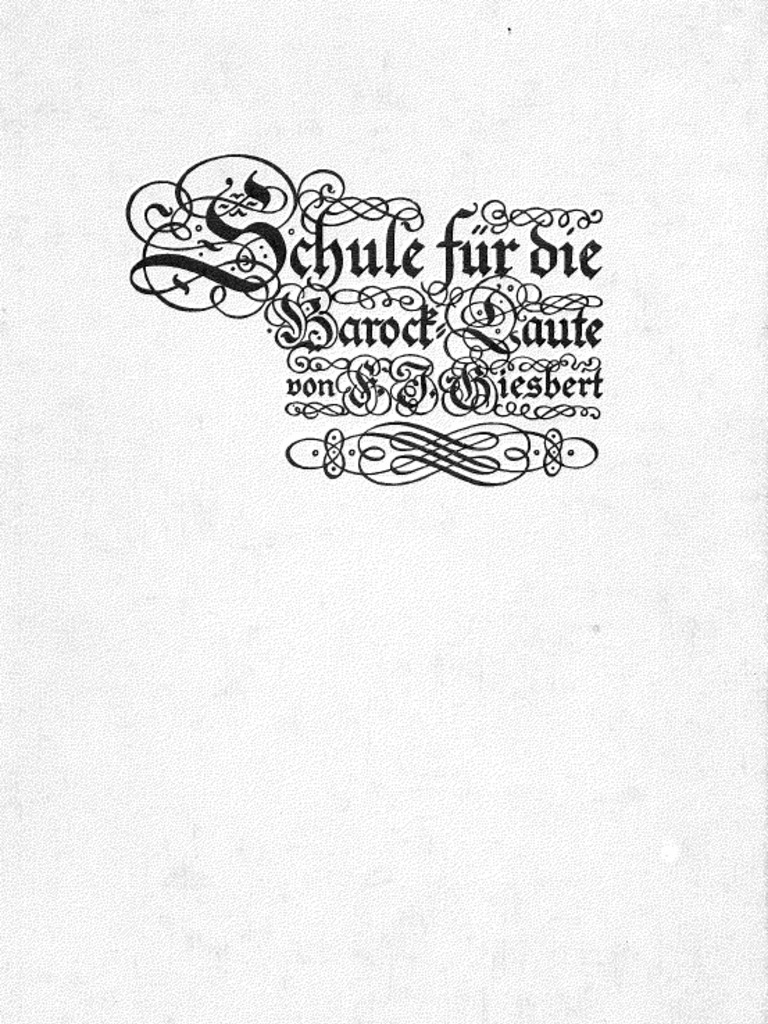 Giesbert Schule Für Die Barocklaute / Giesbert Baroque Lute Tutor