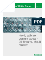Calibrate pressure gauges