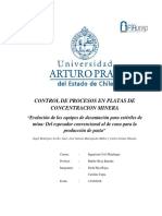 Control de Procesos en Platas de Concentracion Minera