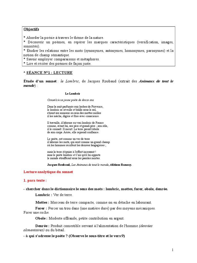 Poesie En Nature Pdf Poesie Rime Dans La Poesie