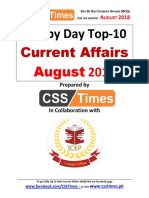 Day by Day Current Affairs August 2018