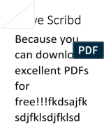 I Love Scribd: Because You Can Download Excellent Pdfs For Free!!!Fkdsajfk SDJFKLSDJFKLSD