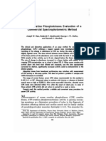 Serum Creatine Phosphokinase: Evaluation Ofa Commercial Spectrophotometric Method