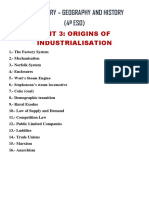 Vocabulary - Geography and History (4º ESO) : Unit 3: Origins of Industrialisation