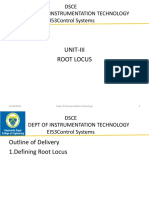 Unit-Iii Root Locus: Dsce Dept of Instrumentation Technology EI53Control Systems