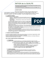 HACCP - Qualite Définition de La Qualité PDF