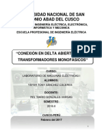 Conexión en Delta Abierto de Dos Transformadores Monofásicos