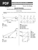 Lista de Execícios III Unid (Treliça) - Mecânica Geral