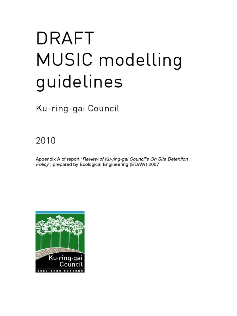 Guidelines for Using MUSIC Modelling Software to Simulate Stormwater