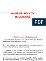 FLUORINE TOXICITY AND FLUOROSIS