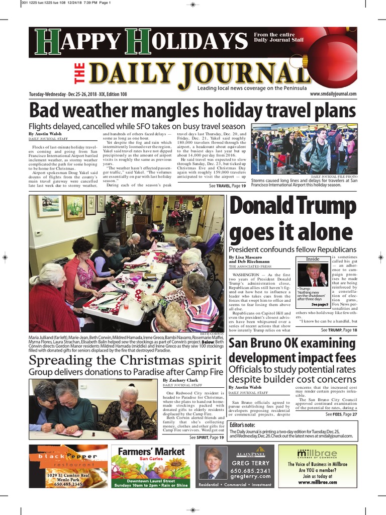 San Mateo Daily Journal 12-25-18 Edition | PDF | Pardon