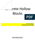 Concrete Hollow Blocks: Capuno, Azaleah P. and Malan, Premrose
