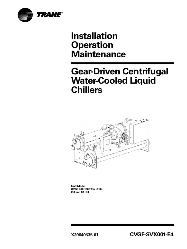 Trane Manual Centrifugal Cvgf Chiller Inst Op Maint Pdf Electrical Wiring Insulator Electricity