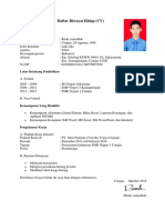 Contoh Daftar Riwayat Hidup CV PDF