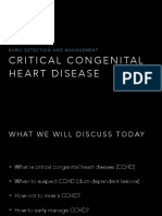 Critical Congenital Heart Disease: Early Detection and Management