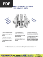 Dura-Splice Clamp Belt Fastener For Elevator Belts: STR Ong! Saf E! Reliab Le! Pro Ven!