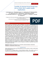 Microbiological quality of selected street foods from Antananarivo on 2016-2017