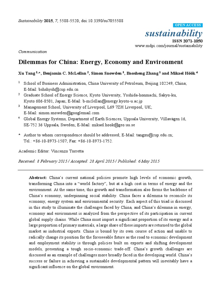 Sustainability 07 05508 | PDF | Sustainability | Economic Growth