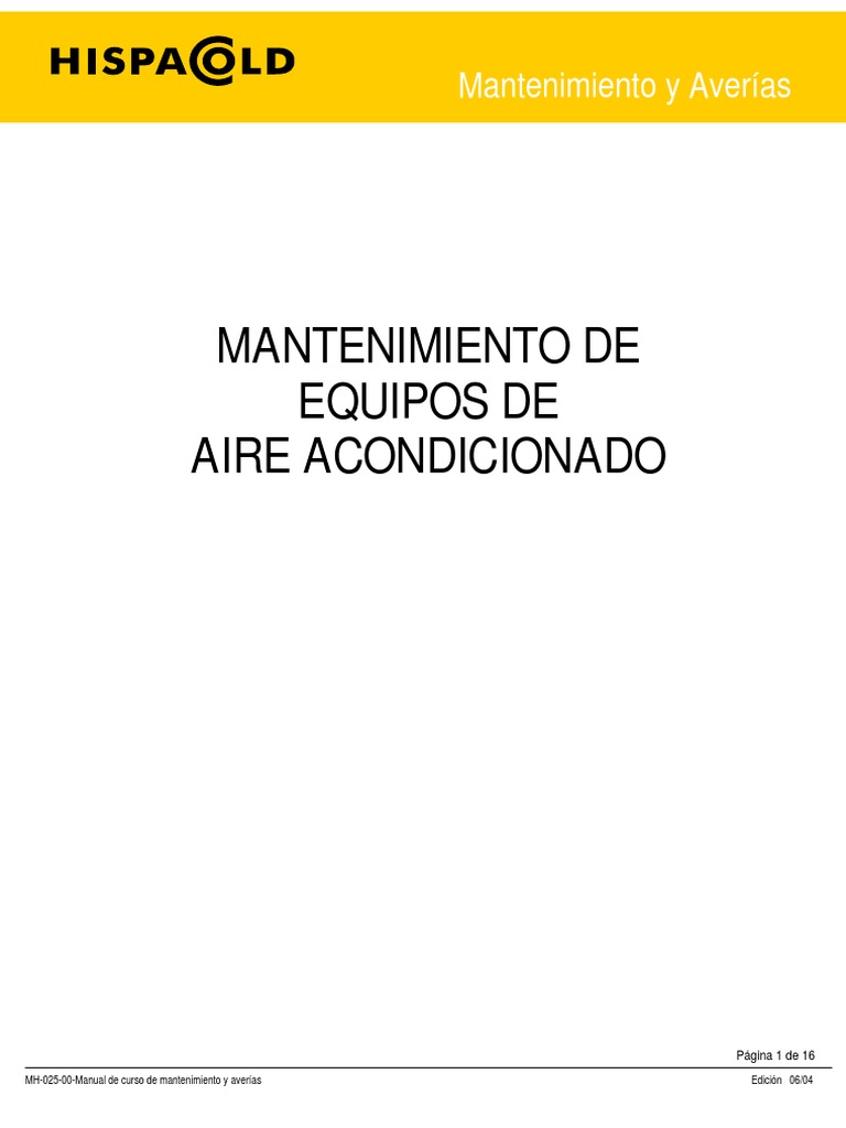 Mantenimiento General Hispacold Pdf Pdf Caldera Presión
