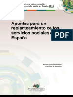 Apuntes para Un Replanteamiento de Los Servicios Sociales en España