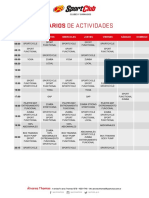 Horarios de Actividades: Álvarez Thomas