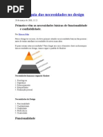 A Hierarquia Das Necessidades No Design