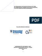 Anteproyecto Estrategia Pedagógica Apoyada en Schoology para Fomentar Las Competencias Comunicativas + William Udes