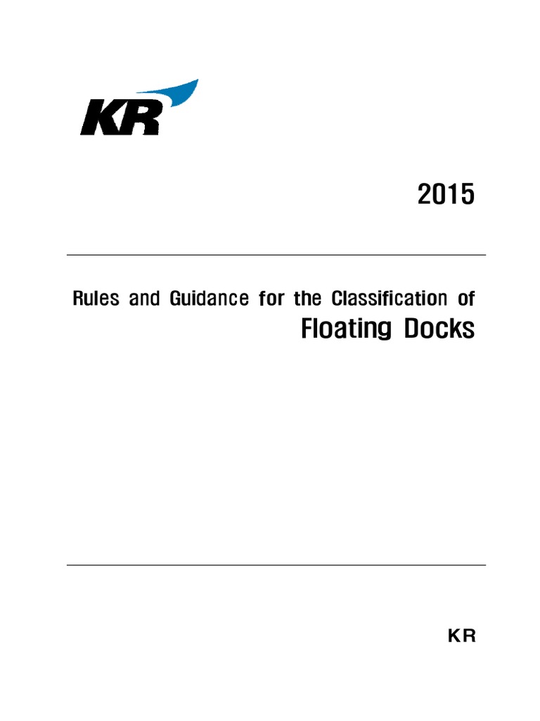 Floating Docks Rules and Guidance For The Classification of PDF