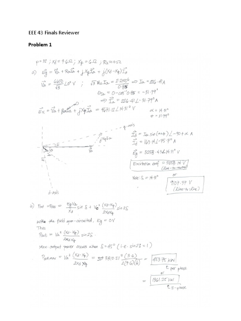 EEE 43 Final 2017 Answer Key | PDF | Science & Mathematics