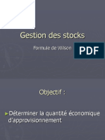 Gestion - Des - Stocks Formule de Wilson