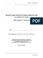 Hatosztályos Magyar Felvételi 2015 A1 PDF