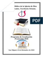 Programa Graduación 2018 Ibides Oriente