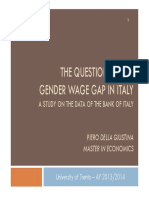 The Question of The Gender Wage Gap in Italy
