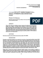 Water Quality Improvement in A Small Stormwater Detention Pond