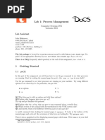 Lab 1: Process Management: Computer Systems DV1 Autumn 2003 Lab Assistant