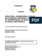 Structure-Antimicrobial Activity Relationship Comparing A New Class of Antimicrobials, Silanols, To Alcohols and Phenols
