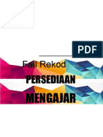 Rekod Persediaan Mengajar 2019