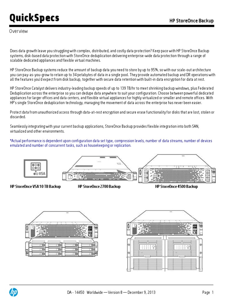 HP StoreOnce Detail | PDF | Replication (Computing) | Backup