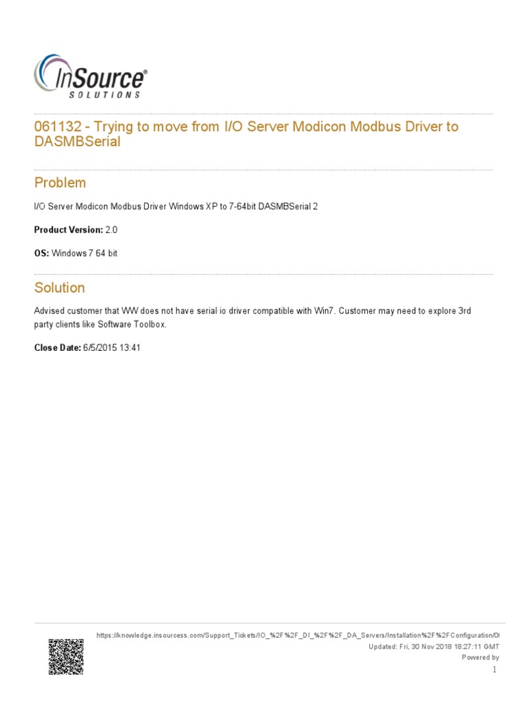 Modicon Modbus Driver to DASMBSerial Guide | PDF | Technology & Engineering