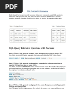 SQL Query Interview Questions With Answers