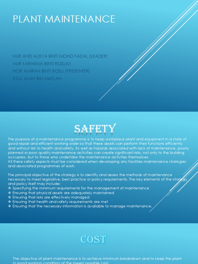 Effective Plant Maintenance Strategies | PDF | Technology & Engineering